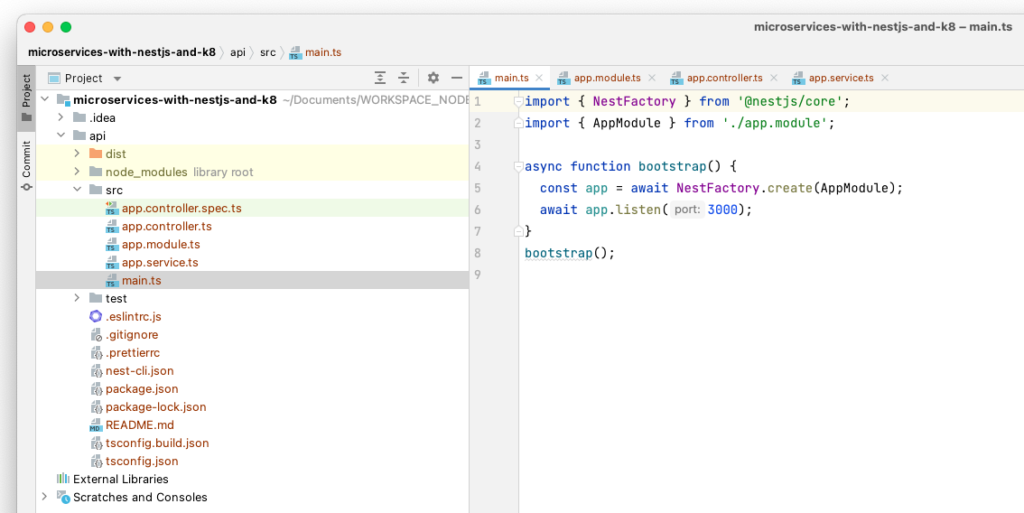 Project structure on Intellij IDE